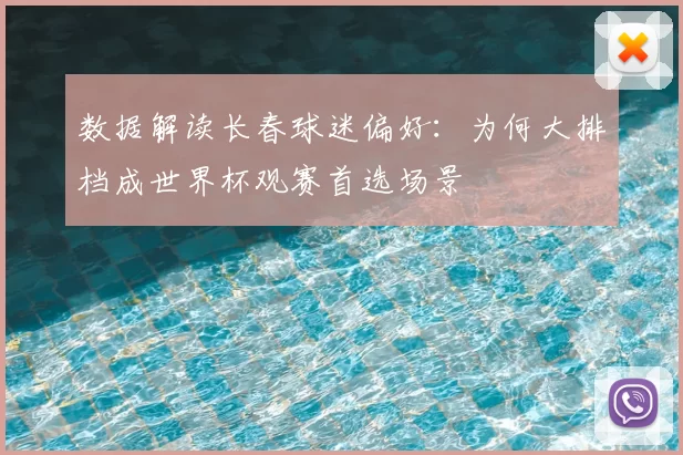 数据解读长春球迷偏好：为何大排档成世界杯观赛首选场景