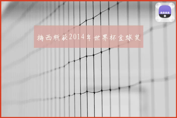 梅西斩获2014年世界杯金球奖