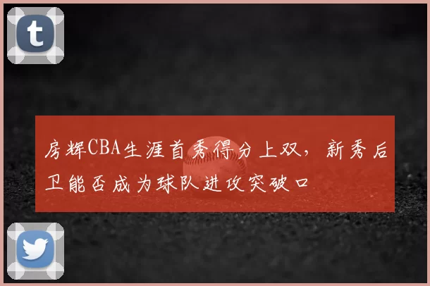 房辉CBA生涯首秀得分上双，新秀后卫能否成为球队进攻突破口